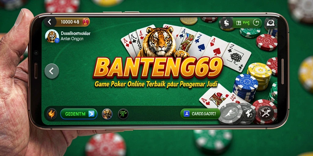 Tampilan gameplay seru di BANTENG69 saat bermain Poker.