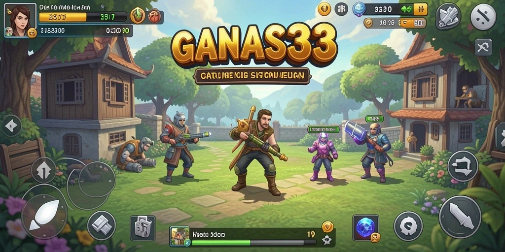 Screenshot gameplay GANAS33 menampilkan keseruan permainan Idle.