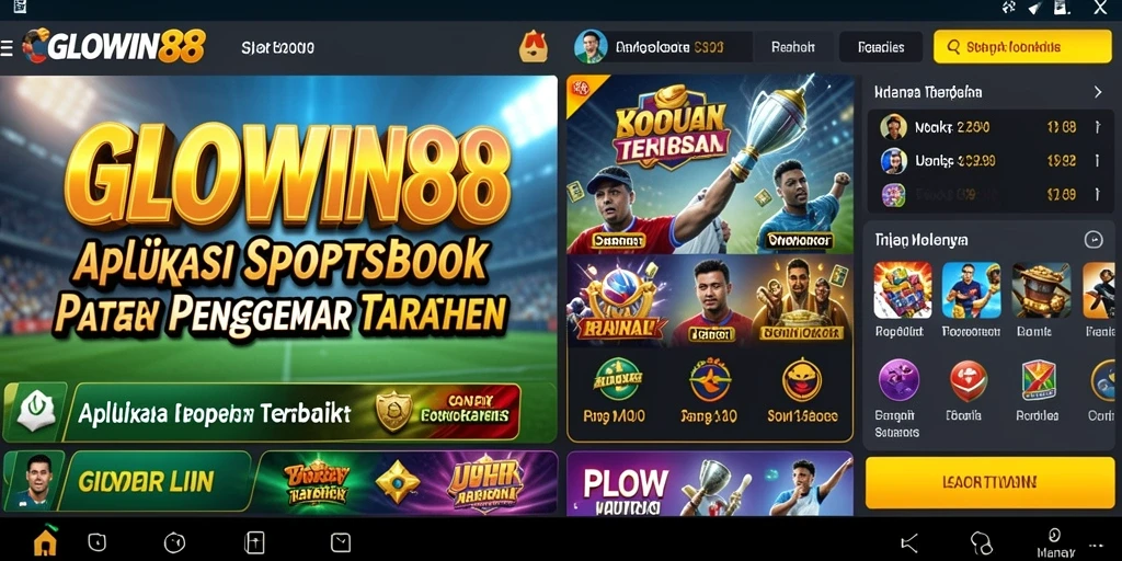 Tampilan gameplay GLOWIN88 dengan berbagai pilihan taruhan olahraga.