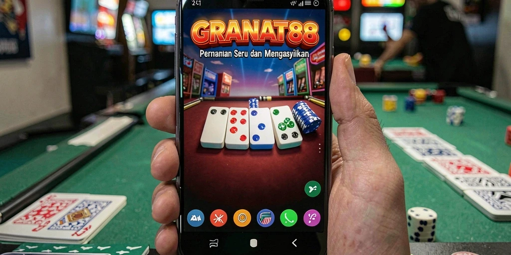 Screenshot gameplay dari GRANAT88 menampilkan serunya bermain Domino.