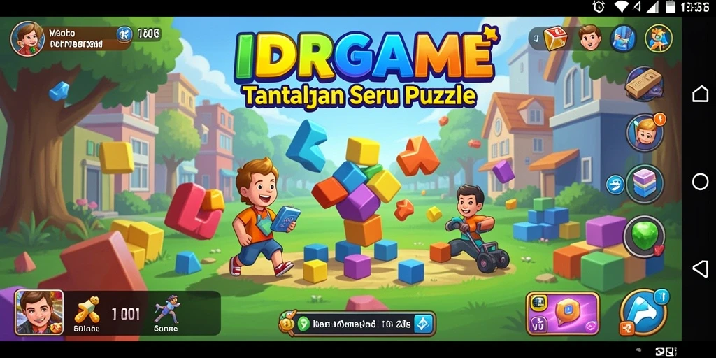 Tampilan gameplay puzzle yang menantang dan seru.