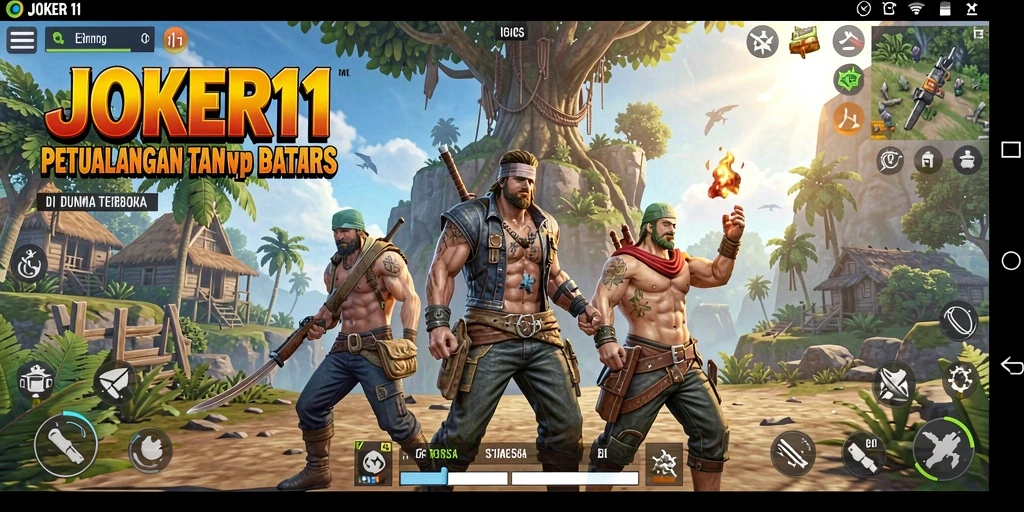 Screenshot gameplay JOKER11 menampilkan kebebasan menjelajahi dunia terbuka.