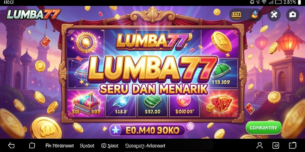 Tampilan menarik dari gameplay LUMBA77 yang penuh warna.
