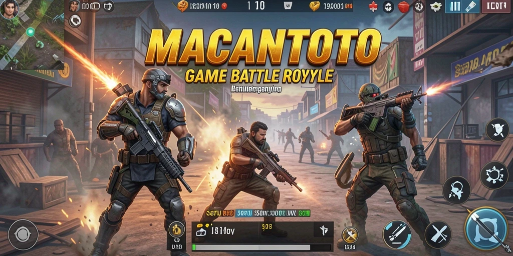 Tangkapan layar gameplay seru MACANTOTO dalam pertempuran Battle Royale.