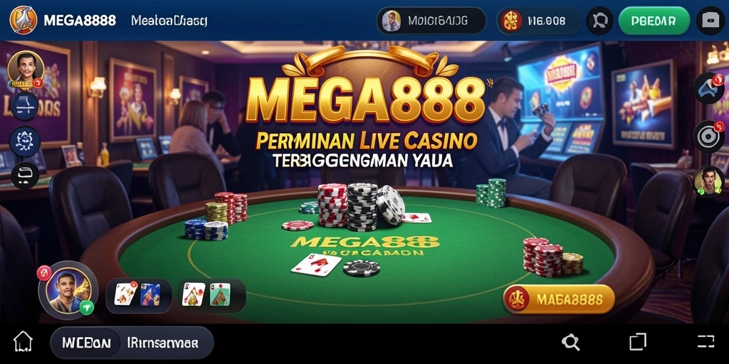Tampilan menarik dari gameplay Live Casino di MEGA888.