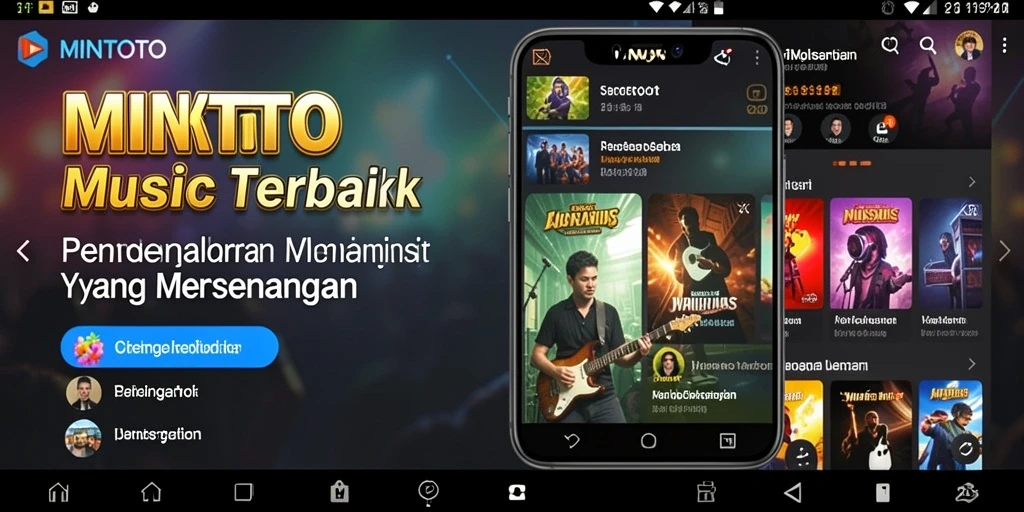 Screenshot MINTOTO menampilkan gameplay musik yang penuh warna dan interaktif.