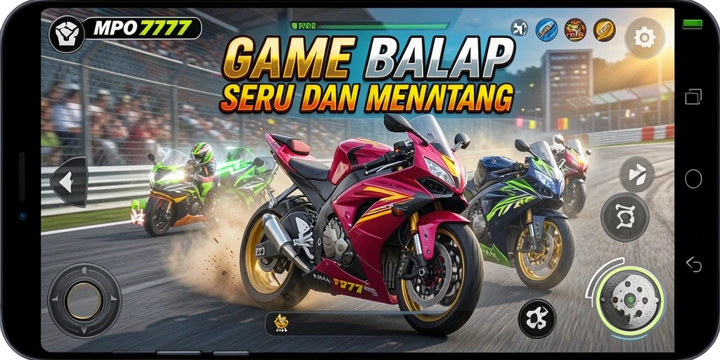 Gameplay seru dan adiktif dari MPO777 dengan aksi balap motor.