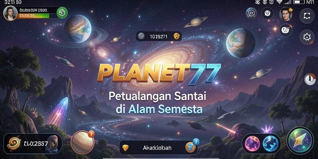 Tampilan gameplay <strong>PLANET77</strong> yang cerah dan interaktif.