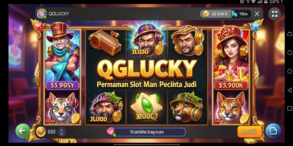 Screenshot gameplay QGLUCKY menunjukkan keseruan bermain Slot.