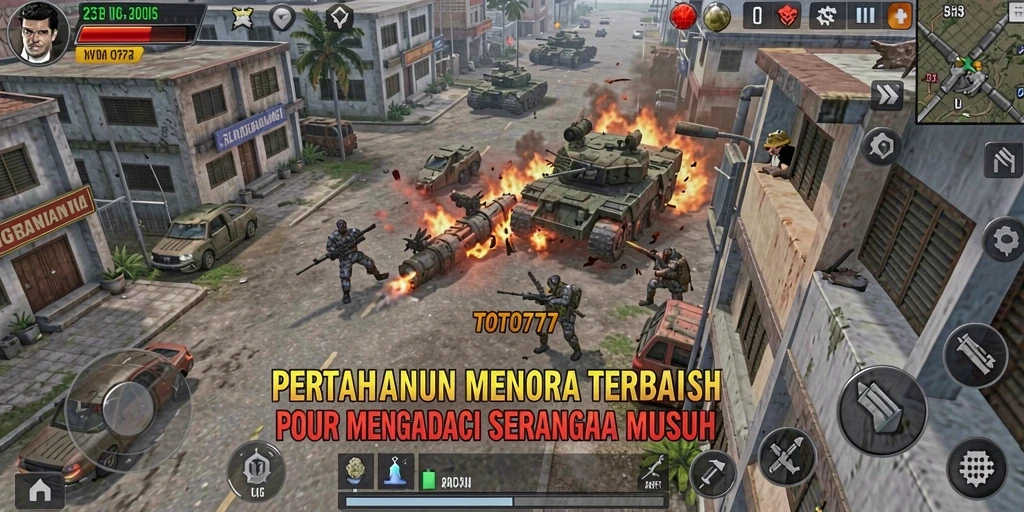 Tangkapan layar menunjukkan gameplay intens dan strategi menara di TOTO777.