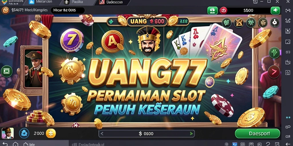 Tampilan gameplay UANG77 yang menarik dengan simbol slot yang beragam.