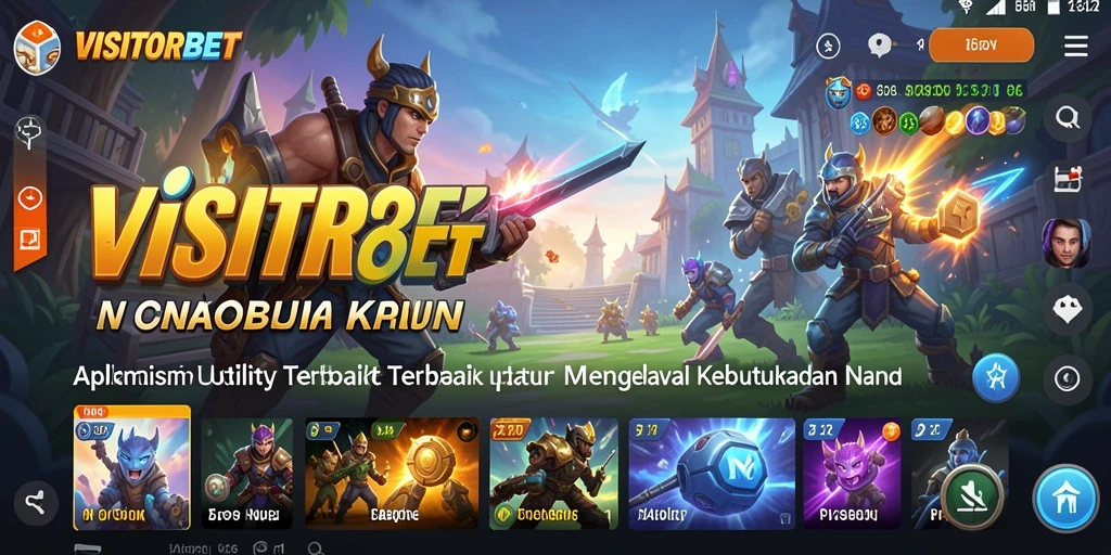 Tampilan utama aplikasi VISITORBET yang menampilkan berbagai fitur Utility.