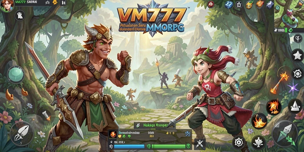Tampilan gameplay seru dalam dunia fantasi MMORPG.