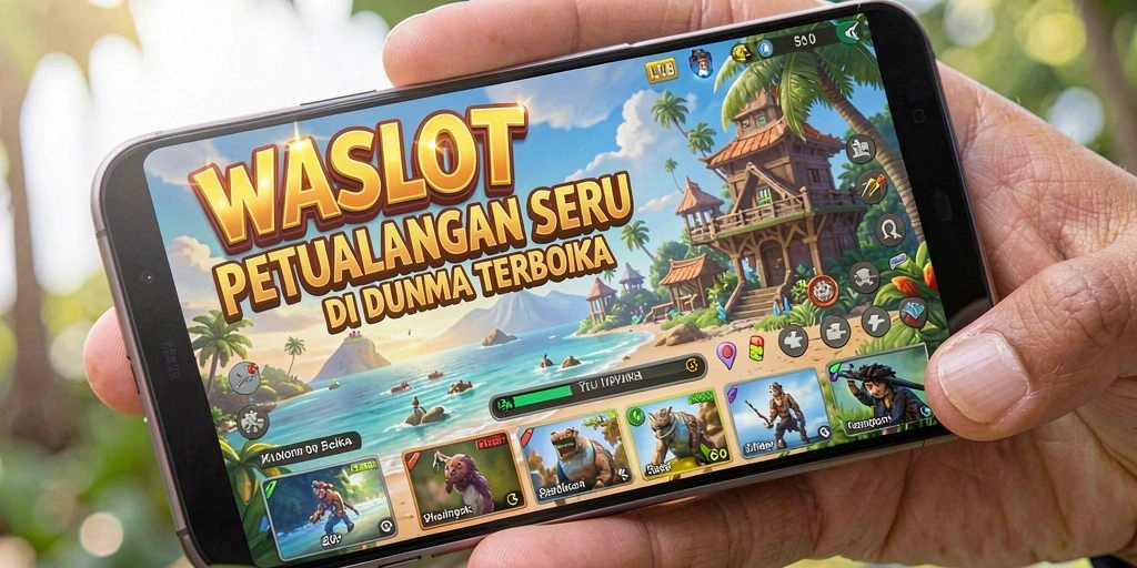 Screenshot utama WASLOT menunjukkan petualangan seru dalam dunia terbuka.