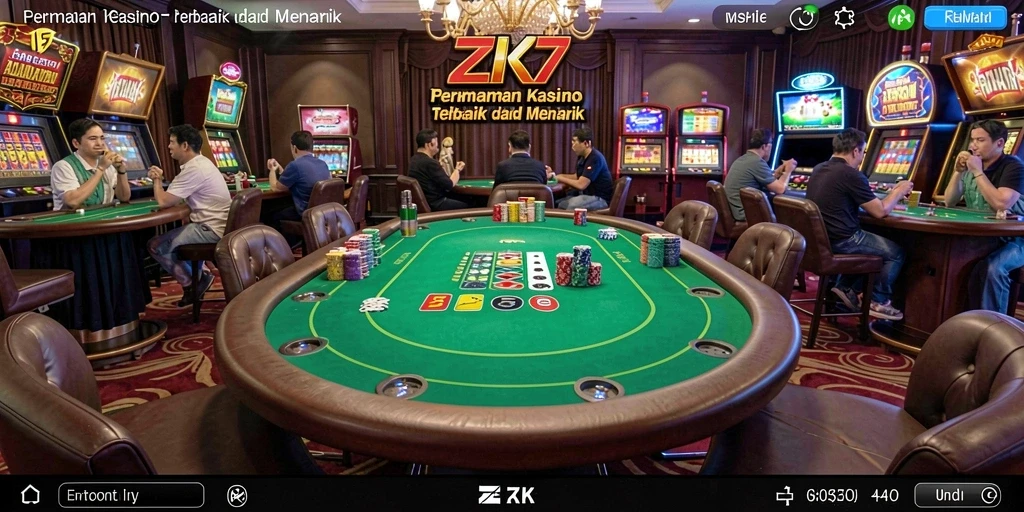 Screenshot utama ZK7 menampilkan gameplay kasino yang memukau dan menghibur.