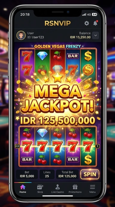 Tampilan utama aplikasi rsnvip yang menarik.